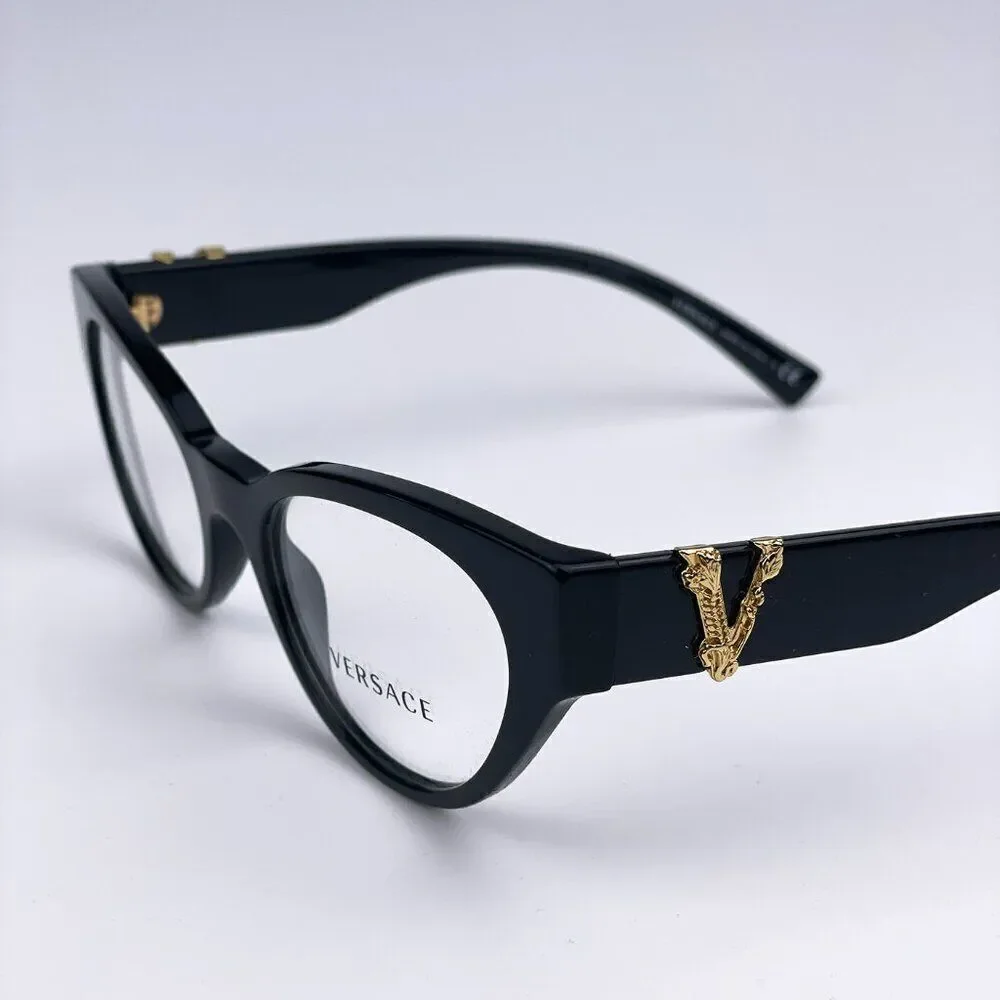 SALE! NEW Versace VE3282 GB1 Black Cat Eye Women Eyeglasses